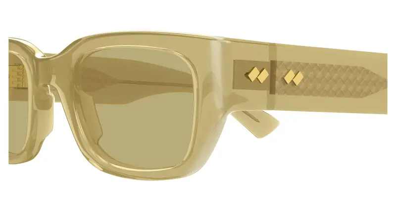 Unisex BV1400S 004 Occhiali da sole Acetato Giallo Marrone Squadrata miniatura 3