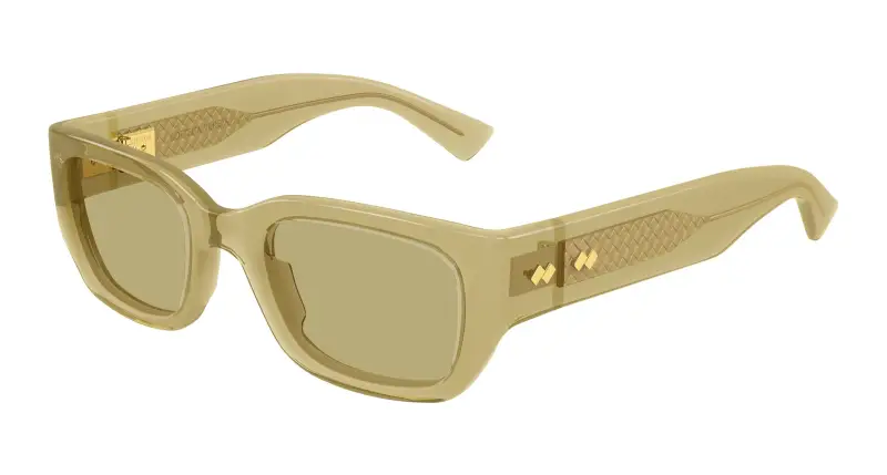 Unisex BV1400S 004 Occhiali da sole Acetato Giallo Marrone Squadrata