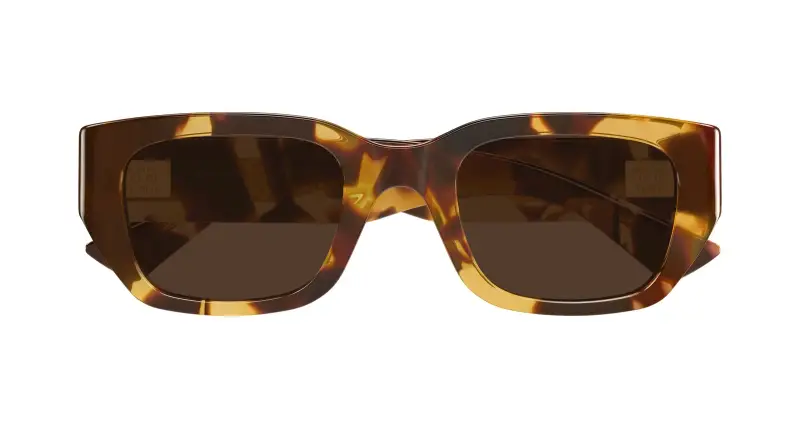 Unisex BV1401SA 002 Occhiali da sole Acetato Havana Marrone Squadrata miniatura 2