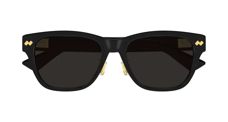 Unisex BV1402SK 001 Occhiali da sole Acetato Nero Grigio Squadrata miniatura 2