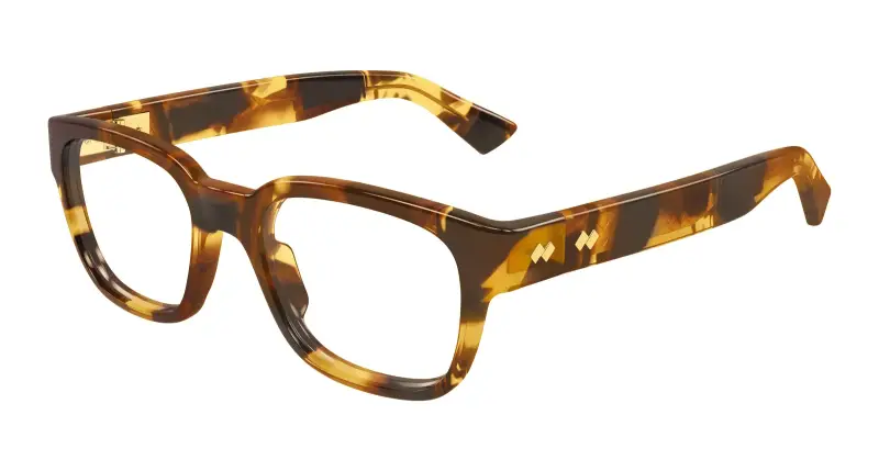 Unisex BV1403O 006 Montature da vista Acetato Havana Trasparente Squadrata
