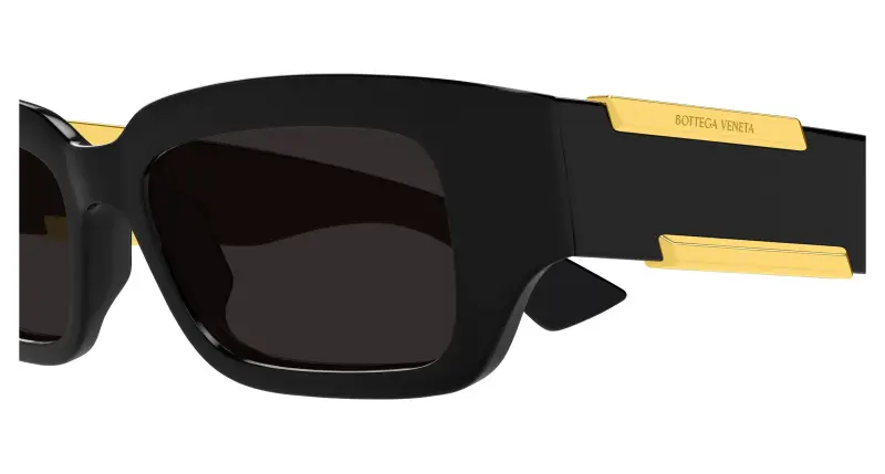 Unisex BV1406S 001 Occhiali da sole Bio-iniettato Nero Grigio Squadrata miniatura 3