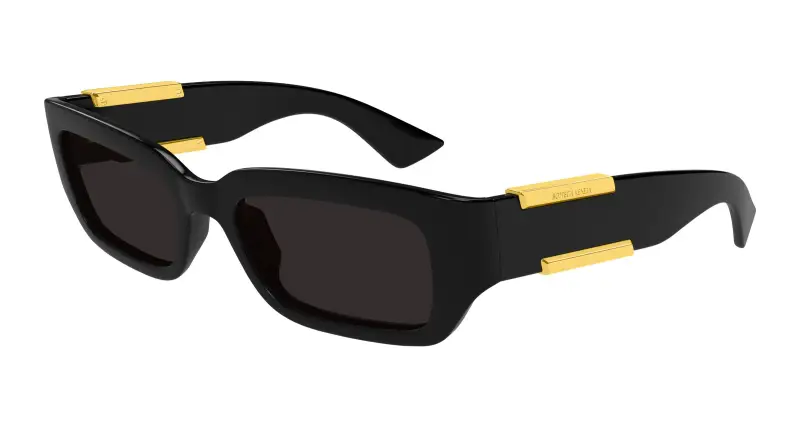 Unisex BV1406S 001 Occhiali da sole Bio-iniettato Nero Grigio Squadrata