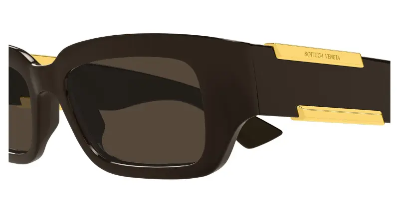 Unisex BV1406S 003 Occhiali da sole Bio-iniettato Marrone Marrone Squadrata miniatura 3