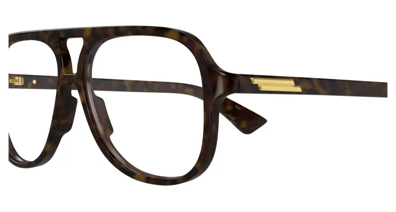 Unisex BV1417O 002 Montature da vista Acetato Havana Trasparente Pilot miniatura 3