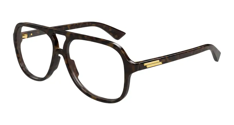 Unisex BV1417O 002 Montature da vista Acetato Havana Trasparente Pilot