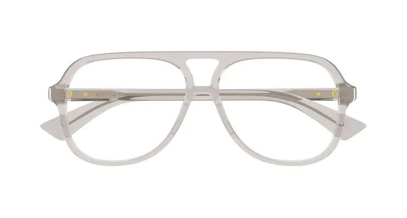 Unisex BV1417O 003 Montature da vista Acetato Grigio Trasparente Pilot miniatura 2