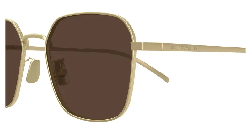 Unisex BV1422SA 001 Occhiali da sole Titanio Bronzo Marrone Rotonda miniatura 3