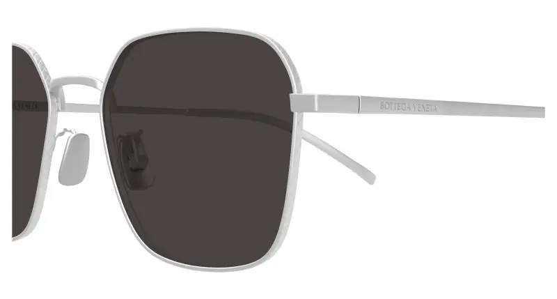 Unisex BV1422SA 002 Occhiali da sole Titanio Argento Grigio Rotonda miniatura 3