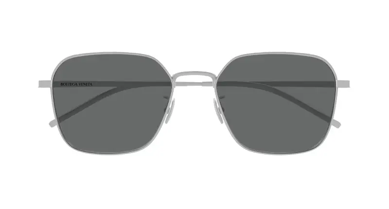 Unisex BV1422SA 004 Occhiali da sole Titanio Argento Grigio Rotonda miniatura 2