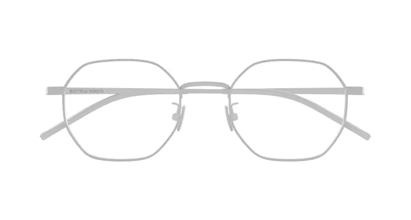 Unisex BV1423OA 002 Montature da vista Titanio Argento Trasparente Rotonda miniatura 2