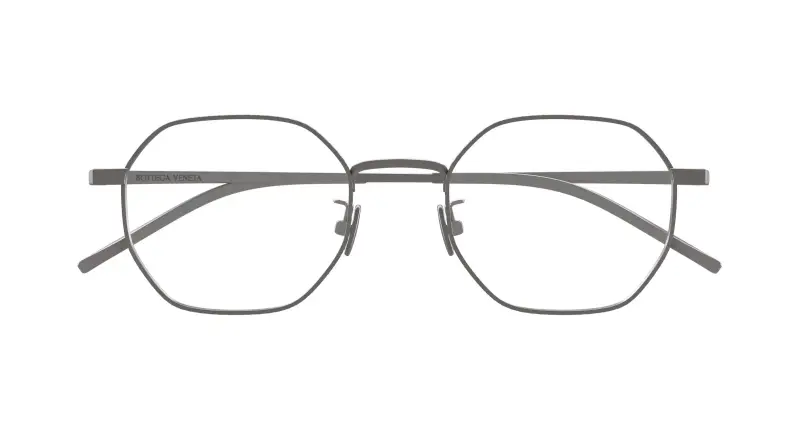 Unisex BV1423OA 003 Montature da vista Titanio Rutenio Trasparente Rotonda miniatura 2