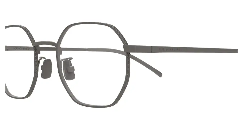 Unisex BV1423OA 003 Montature da vista Titanio Rutenio Trasparente Rotonda miniatura 3