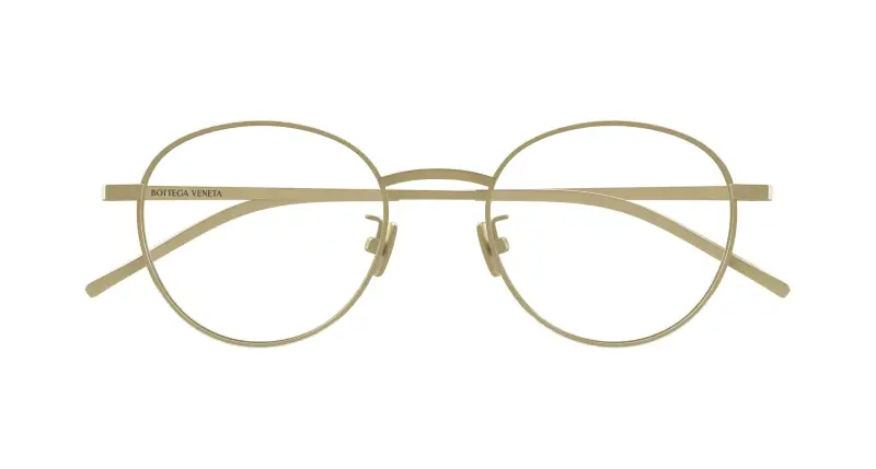 Unisex BV1424OA 001 Montature da vista Titanio Bronzo Trasparente Rotonda miniatura 2