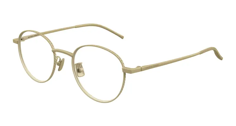 Unisex BV1424OA 001 Montature da vista Titanio Bronzo Trasparente Rotonda