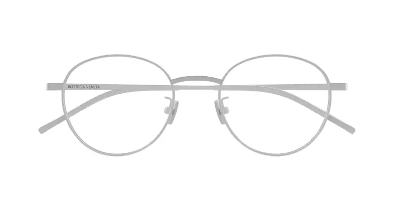 Unisex BV1424OA 002 Montature da vista Titanio Argento Trasparente Rotonda miniatura 2