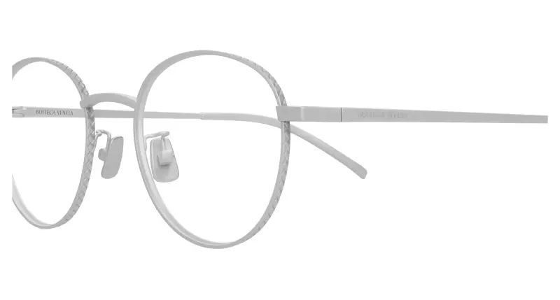 Unisex BV1424OA 002 Montature da vista Titanio Argento Trasparente Rotonda miniatura 3