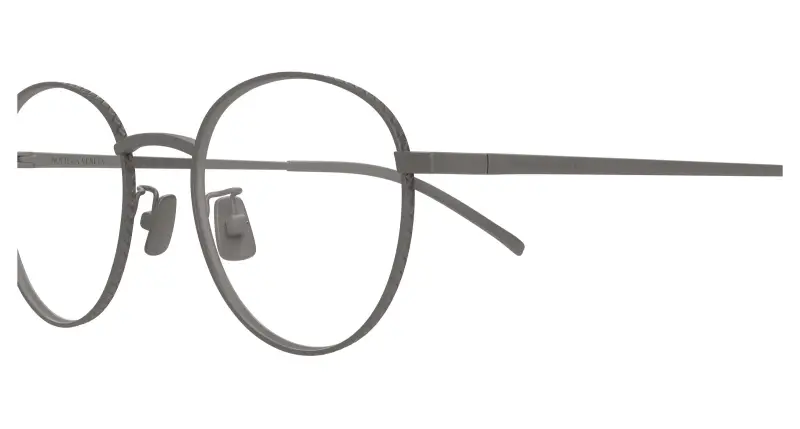 Unisex BV1424OA 003 Montature da vista Titanio Rutenio Trasparente Rotonda miniatura 3