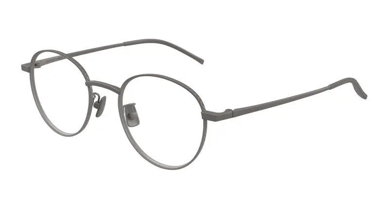 Unisex BV1424OA 003 Montature da vista Titanio Rutenio Trasparente Rotonda