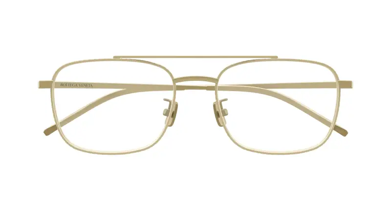 Unisex BV1425OA 001 Montature da vista Titanio Bronzo Trasparente Squadrata miniatura 2