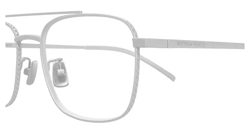 Unisex BV1425OA 002 Montature da vista Titanio Argento Trasparente Squadrata miniatura 3