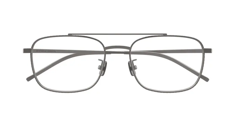 Unisex BV1425OA 003 Montature da vista Titanio Rutenio Trasparente Squadrata miniatura 2