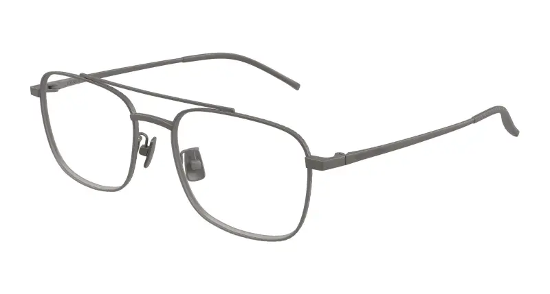 Unisex BV1425OA 003 Montature da vista Titanio Rutenio Trasparente Squadrata