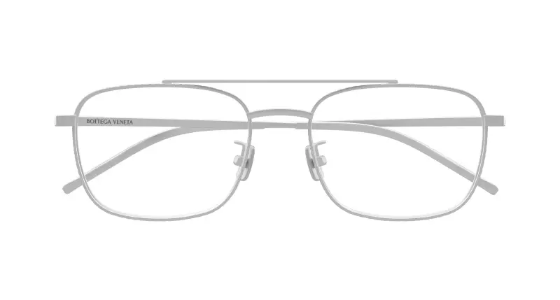 Unisex BV1425OA 005 Montature da vista Titanio Argento Trasparente Squadrata miniatura 2