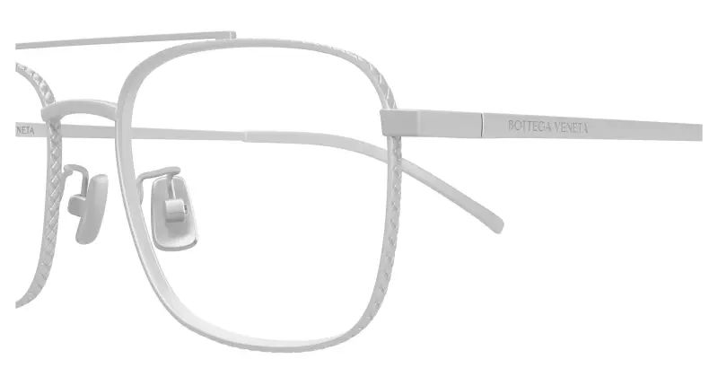 Unisex BV1425OA 005 Montature da vista Titanio Argento Trasparente Squadrata miniatura 3