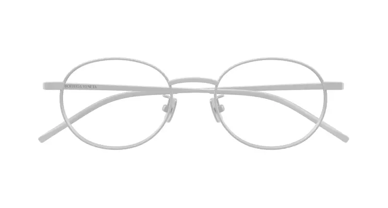 Unisex BV1426OA 002 Montature da vista Titanio Argento Trasparente Rotonda miniatura 2