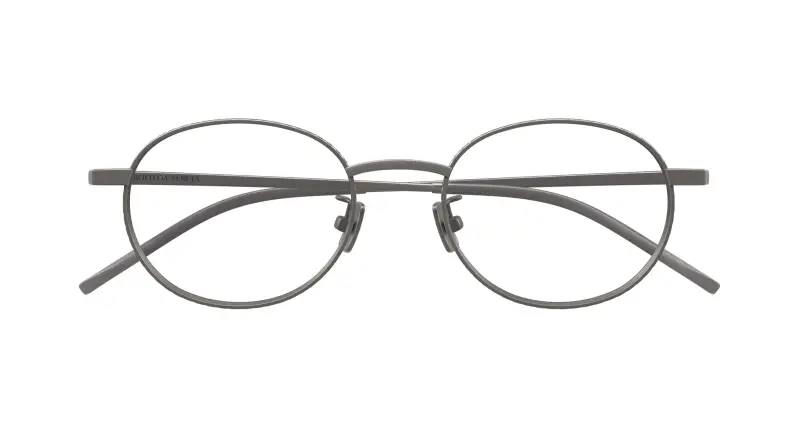 Unisex BV1426OA 003 Montature da vista Titanio Rutenio Trasparente Rotonda miniatura 2