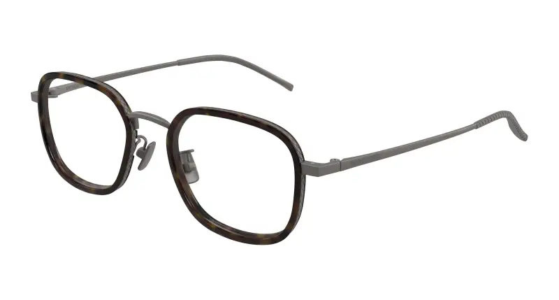 Unisex BV1427OA 002 Montature da vista Titanio Rutenio Trasparente Squadrata