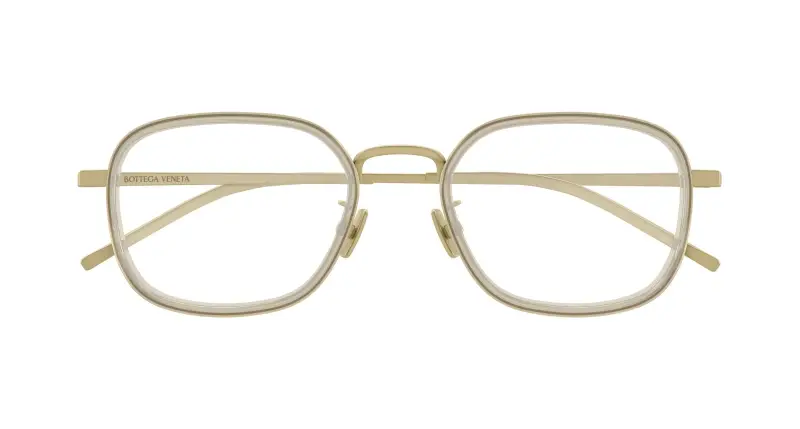 Unisex BV1427OA 003 Montature da vista Titanio Bronzo Trasparente Squadrata miniatura 2