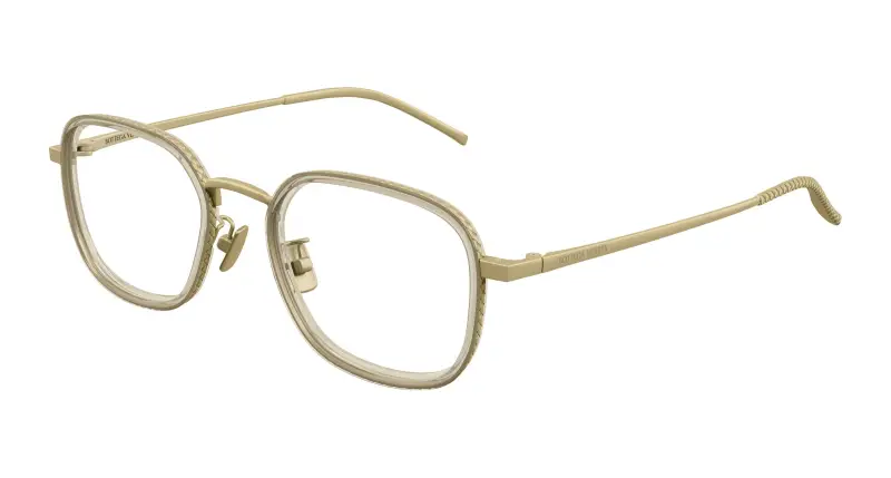 Unisex BV1427OA 003 Montature da vista Titanio Bronzo Trasparente Squadrata