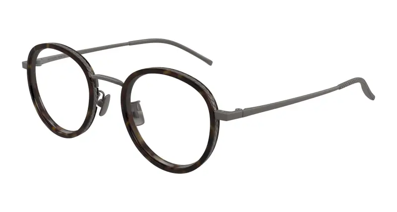 Unisex BV1428OA 002 Montature da vista Titanio Rutenio Trasparente Rotonda