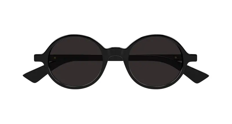 Unisex BV1430S 001 Occhiali da sole Acetato Nero Grigio Rotonda miniatura 2