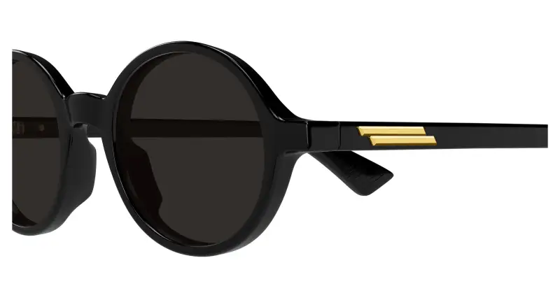 Unisex BV1430S 001 Occhiali da sole Acetato Nero Grigio Rotonda miniatura 3