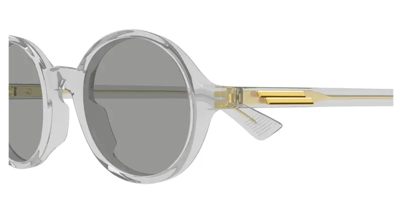 Unisex BV1430S 004 Occhiali da sole Acetato Grigio Grigio Rotonda miniatura 3