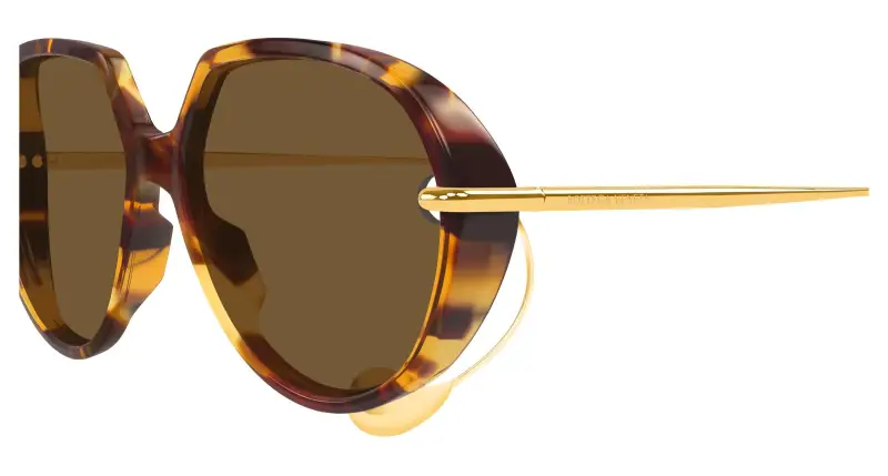 Unisex BV1436S 002 Occhiali da sole Acetato Havana Marrone Geometrica miniatura 3