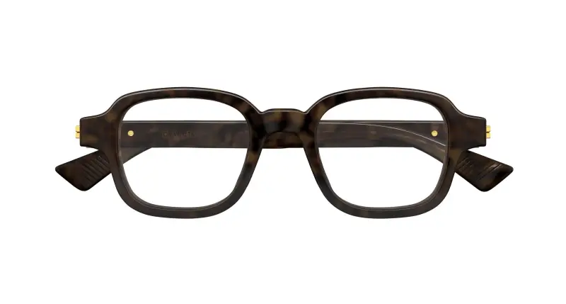 Uomo Bottega Veneta BV1462O 007 Montature da vista Acetato Havana Trasparente Squadrata miniatura 2