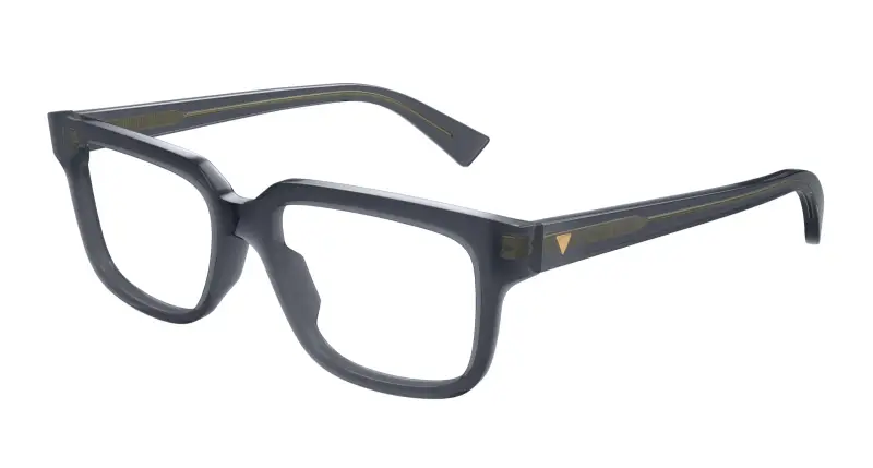 Uomo BV1256O 011 Montature da vista Acetato Grigio Trasparente Squadrata