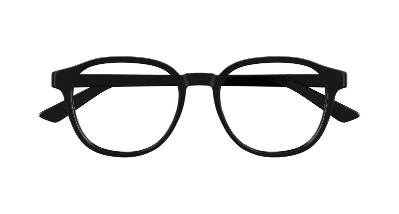 Uomo BV1312O 006 Montature da vista Acetato Nero Trasparente Rotonda miniatura 2