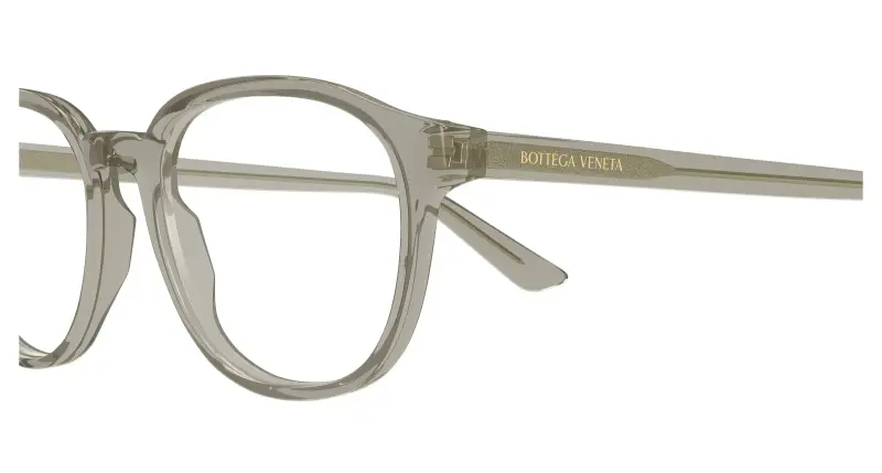 Uomo BV1312O 012 Montature da vista Acetato Marrone Trasparente Rotonda miniatura 3