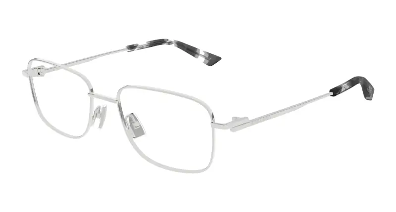 Uomo BV1333O 002 Montature da vista Metallo Argento Trasparente Squadrata