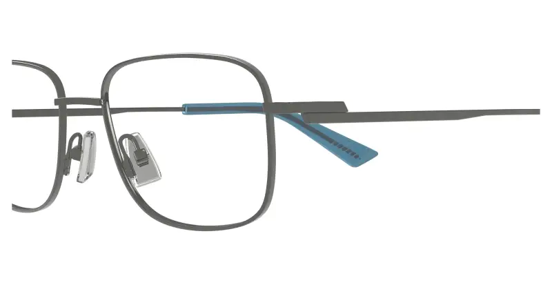 Uomo BV1333O 009 Montature da vista Metallo Rutenio Trasparente Squadrata miniatura 3