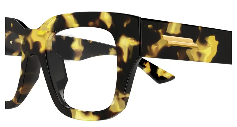 Bottega Veneta Uomo BV1361O 007 Montature da vista Acetato Havana Trasparente Squadrata miniatura 2