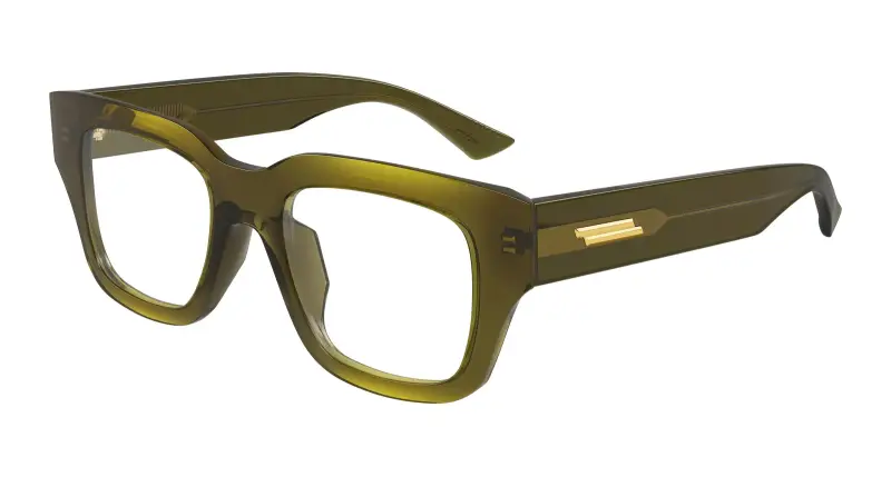 Uomo BV1361O 009 Montature da vista Acetato Verde Trasparente Squadrata