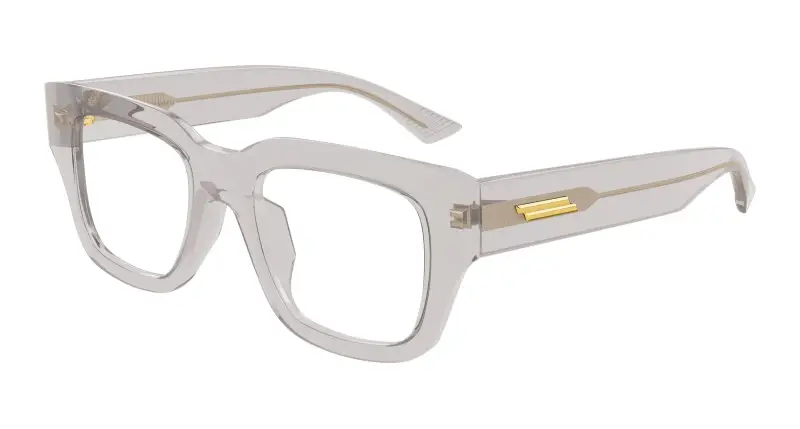 Uomo BV1361O 010 Montature da vista Acetato Grigio Trasparente Squadrata