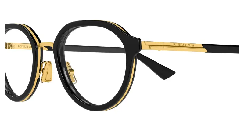 Uomo BV1375O 001 Montature da vista Acetato Nero Trasparente Rotonda miniatura 3