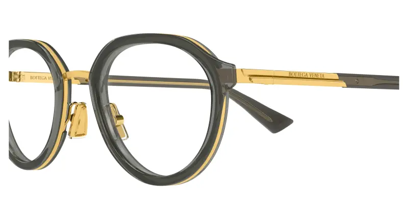 Uomo BV1375O 004 Montature da vista Acetato Grigio Trasparente Rotonda miniatura 3